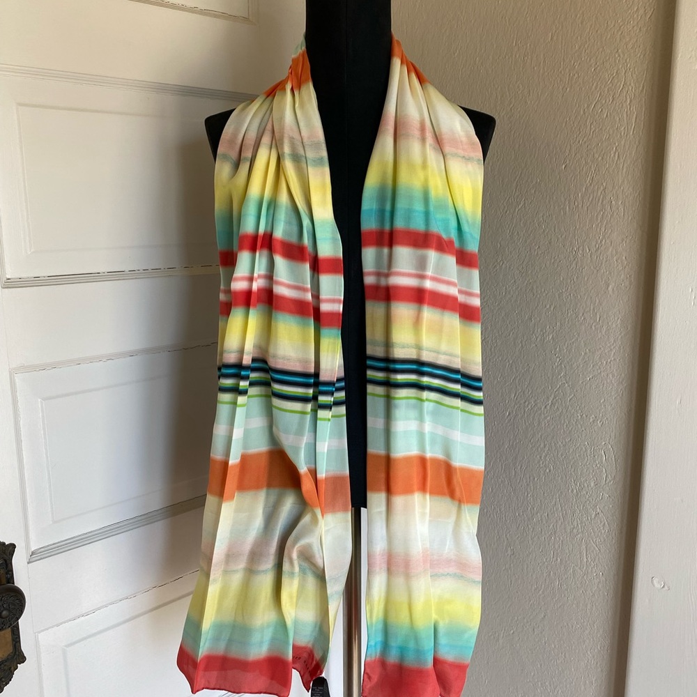 Ted Baker Multi Color Silk Scarf/Wrap